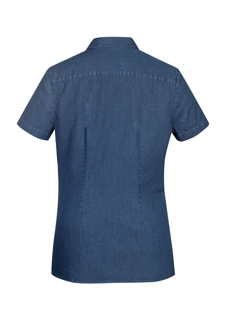 Unique Bargains Women's Plus Size Long Sleeve Chest Pocket Denim Button Work  Shirt 2X Navy Blue - Walmart.com